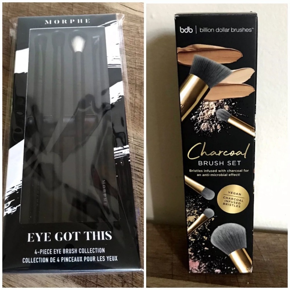 NIB MORPHE Eye Got This Brush Set & BILLION DOLLAR BRUSHES Charcoal Brush Set